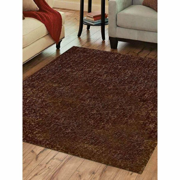 Glitzy Rugs 10 x 10 ft. Solid Gold Hand Tufted Shag Polyester Square Area Rug UBSK00111T0016C13